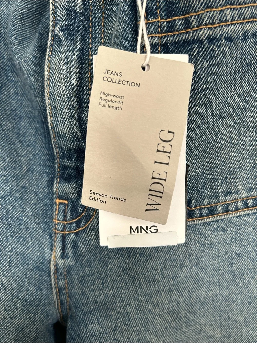 Mango Wide-Leg Jeans in Light Blue Denim